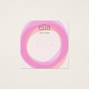 Círculos cor-de-rosa Estrelado Ouvindo Placa de Ex