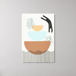 Círculos de abstrato Cat 1 Tela de impressão