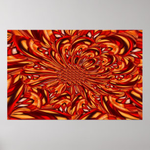 Círculos de Abstrato Fractais Art Impressão