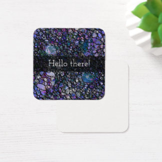 Círculos de Abstrato preto e roxo "Olá!"