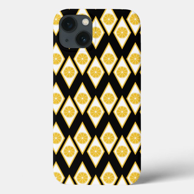 Círculos de Citros no Padrão de Diamante Moderno (Verso)