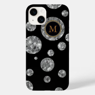 Círculos de diamante em preto, personalizados