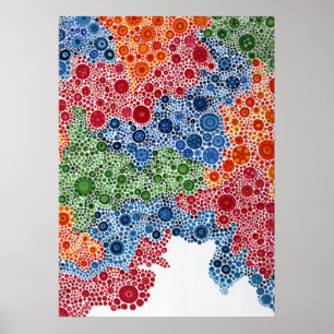 Círculos de escape esféricos pintando Impressão Po