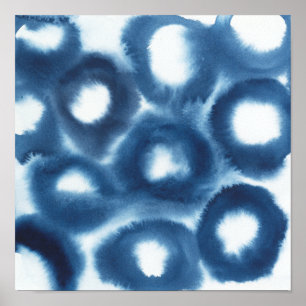 Círculos de Impressão de Aquarela Indigio