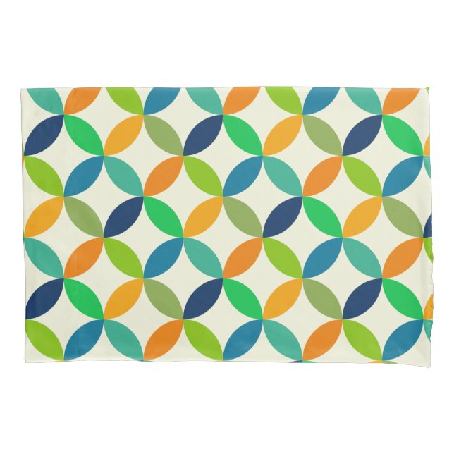 Círculos de meio século em azul, verde e laranja (Frente)