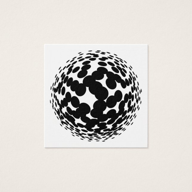 Círculos de meio-tom preto sobre fundo branco (Frente)