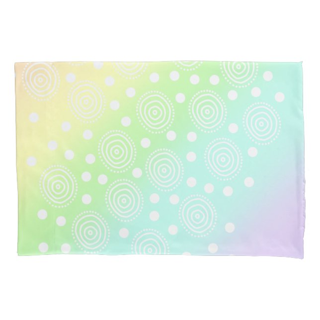 Círculos do arco-íris de Pastel em Círculos em Est (Frente)