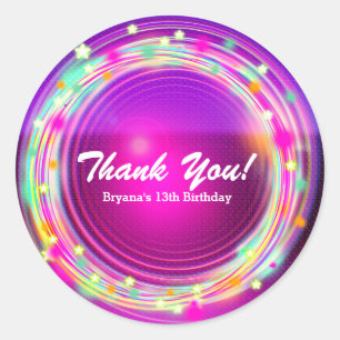 Círculos do fulgor & etiquetas do favor de festa
