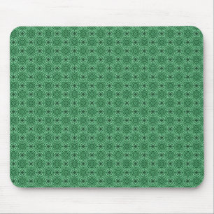 Círculos elegantes Mousepad de Forest Green