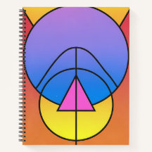 Círculos Geométricos Abstratos Linha Colorida 