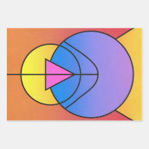 Círculos Geométricos Abstratos Linha Colorida