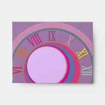 Círculos giros de relógio Bonito cor-de-rosa azul