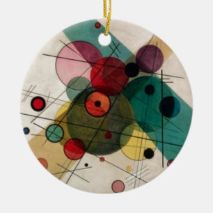 Círculos Kandinsky em um ornamento cerâmico circul