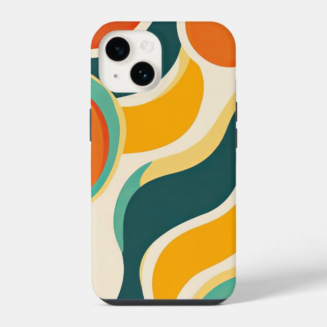 Círculos Laranja e Fluxos de Cor (Verso)