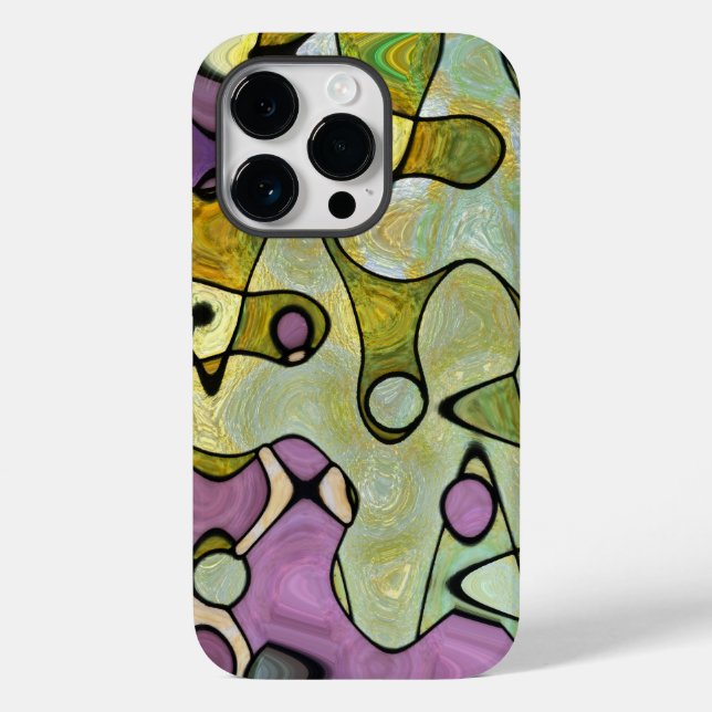 Círculos loucos legal, amarelos e verdes (Verso)