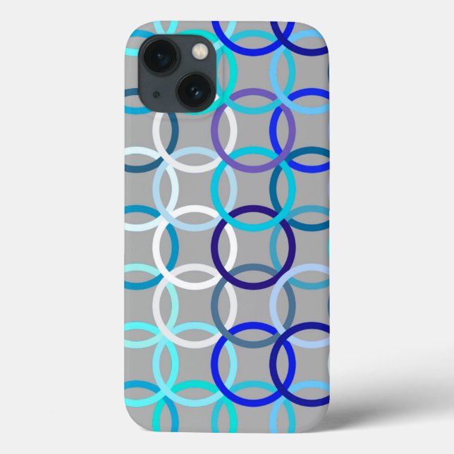 Círculos modernos do século médio, cinzas, azul e  (Verso)