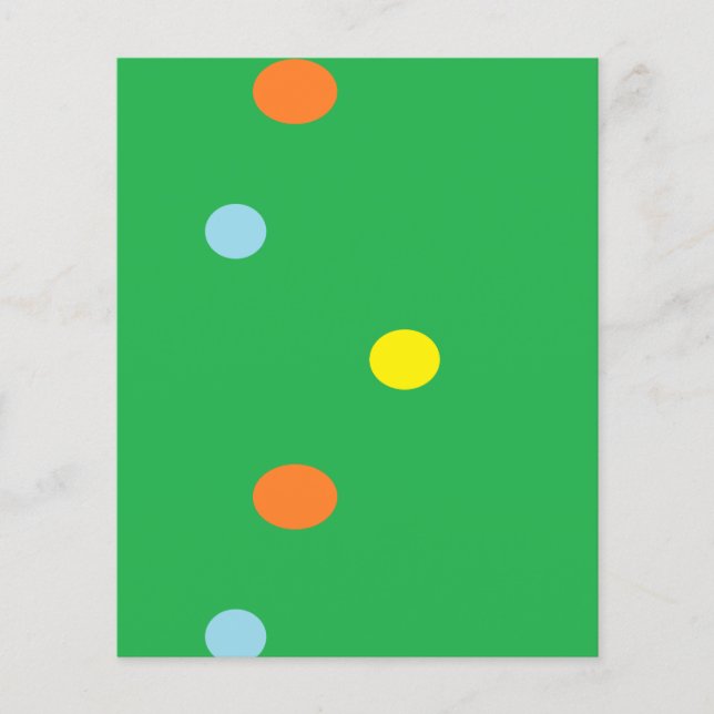 Círculos multicolores em verde (Frente)