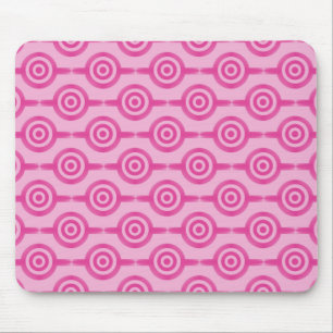 Círculos na moda Mousepad do rosa quente