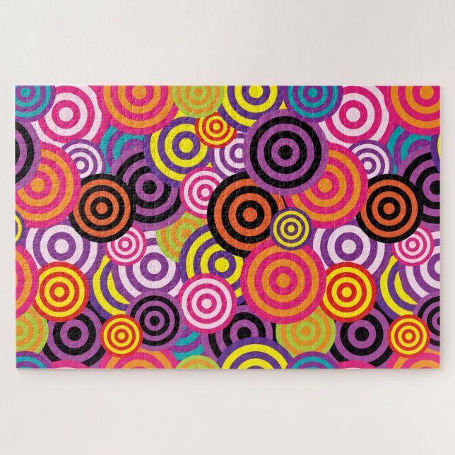 círculos psicodélicos quebra-cabeça (Horizontal)