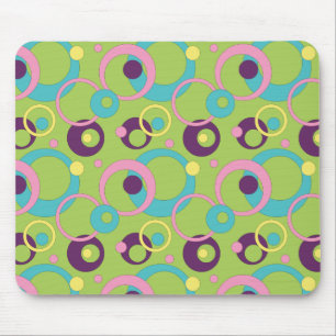 Círculos Verdes Funky Mousepad
