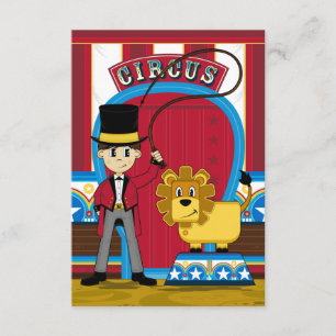 Circus Ringmaster e Lion RSVP Card