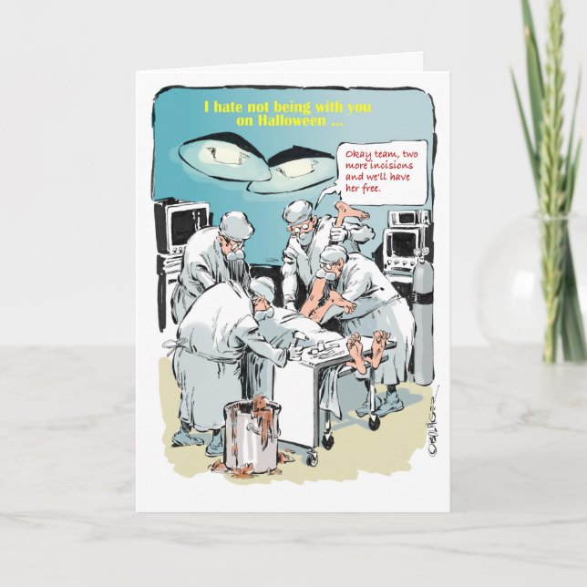 Cirurgia sem o cartão Halloween (Frente)