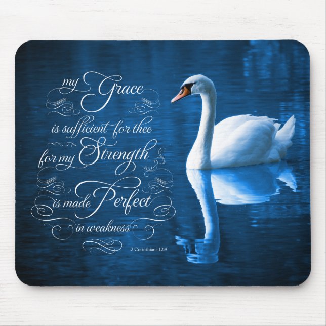 Cisne muda Mousepad do verso da bíblia da (Frente)