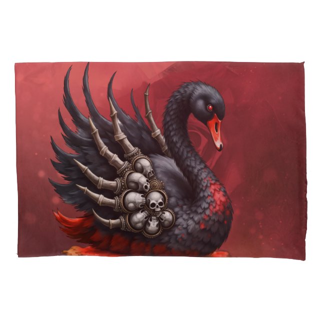 Cisne Negro de Ossos – Elegância Gótica (Frente)