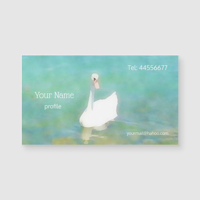 Cisne no lago Balaton - cor da água (Frente)