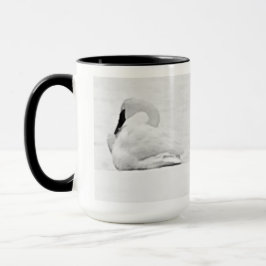 Cisnes de Neve Caneca Preta e Branca