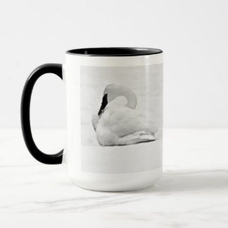 Cisnes de Neve Caneca Preta e Branca