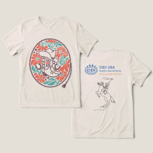 CISV Austin Botas e Laço Camiseta Feminina