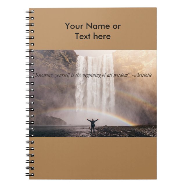 Citação Conhecendo a Si Mesmo - Caderno Espiral (Frente)