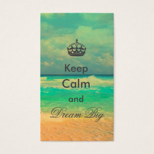 citação da vintage Beach "Keep Calm and Dream Big"