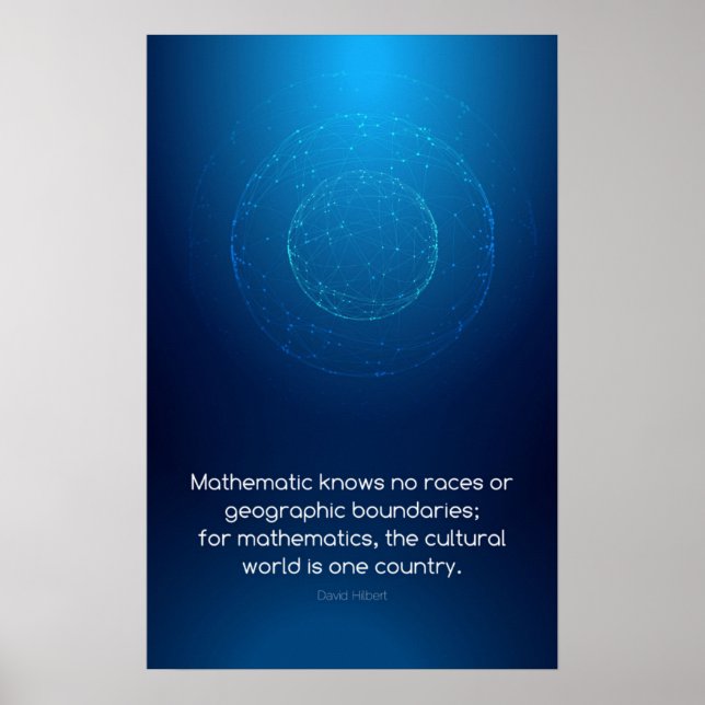 Citação de David Hilbert - Posters de matemática (Frente)