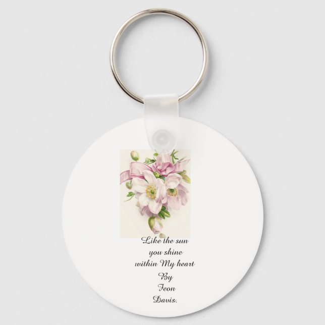 Citação de Feon Davis com chaveiro de flor (Frente)