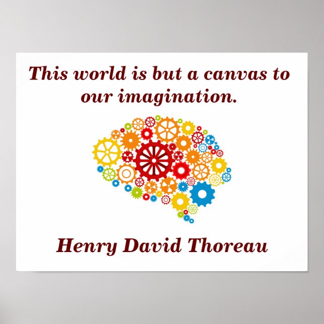 Citação de Henry David Thoreau - poster (Frente)