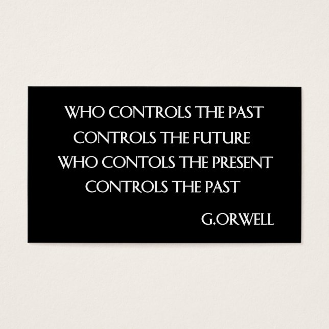 Citação de Orwell (Frente)