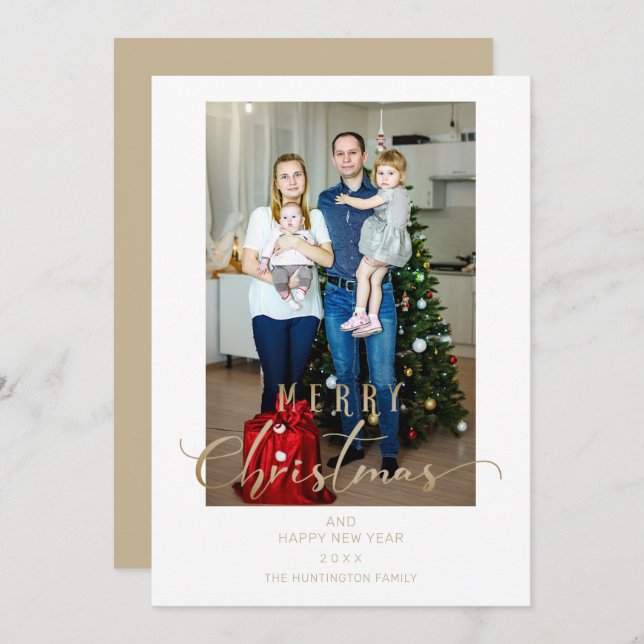 Citação de Script Whimsical do Natal Clássico (Frente/Verso)