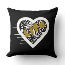 Citação de Vida Almofada Preta Estampada por Poet