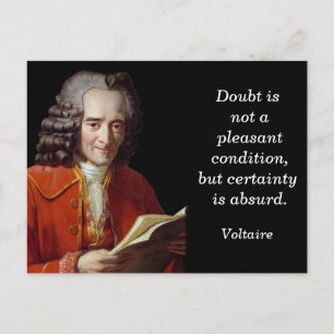 Citação de Voltaire - Cartão postal