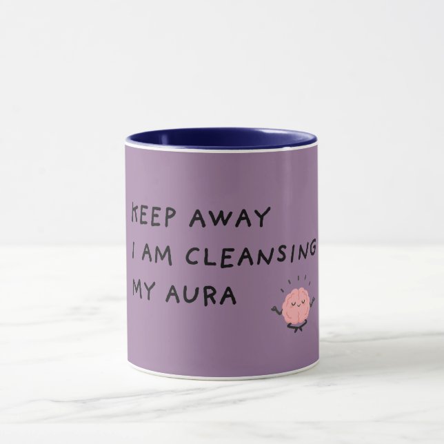 Citação Divertida Vibrações Relaxadas Caneca de Ca (Centro)