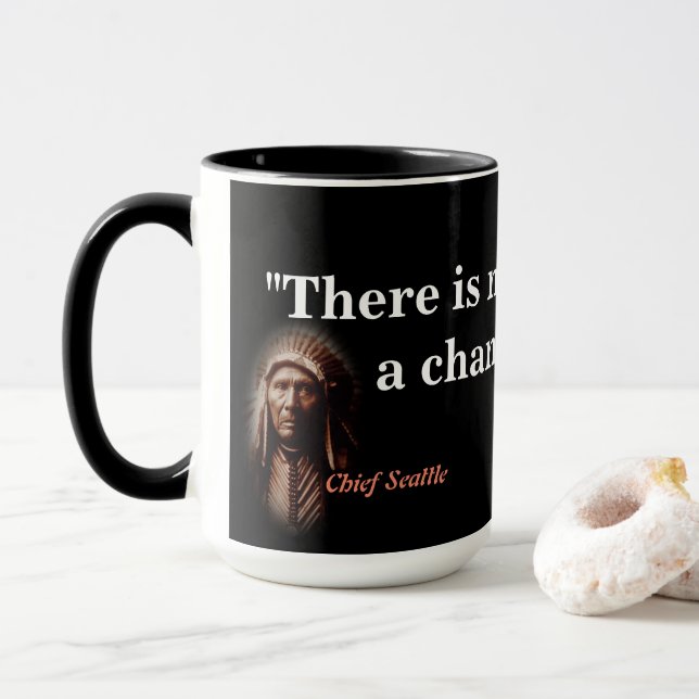 Citação Do Chefe Seattle Sobre A Caneca Da Morte (Com Donut)
