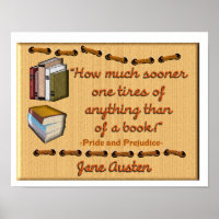Citação do livro de Jane Austen - Poster