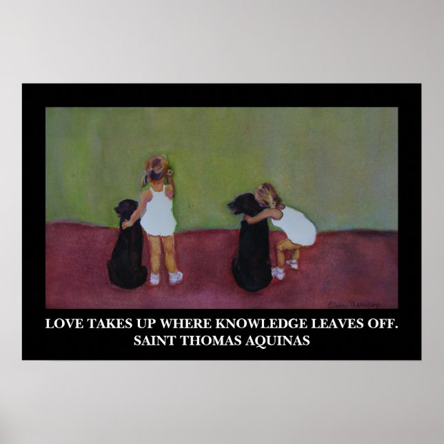 Citação do santo Thomas Aquinas - Poster (Frente)