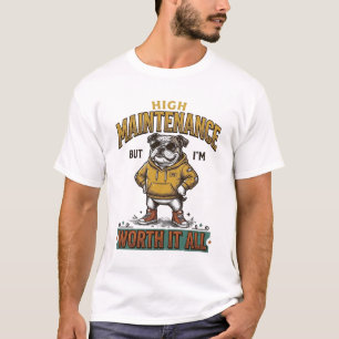 Citação Engraçada de Bulldog Camiseta Desenho Grav