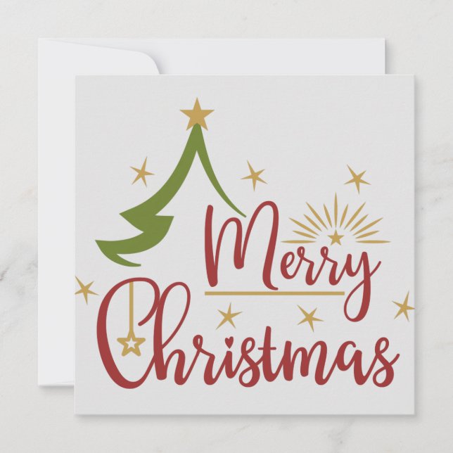 Citação Feliz De Natal Com Cartão Simples De Texto (Frente)