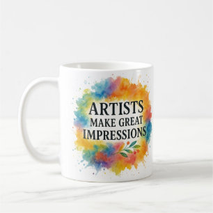 Citação fofa. Caneca de café de artista