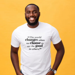 Citação inspiradora de camisetas masculinas