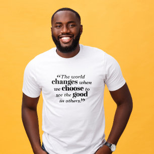 Citação inspiradora de camisetas masculinas